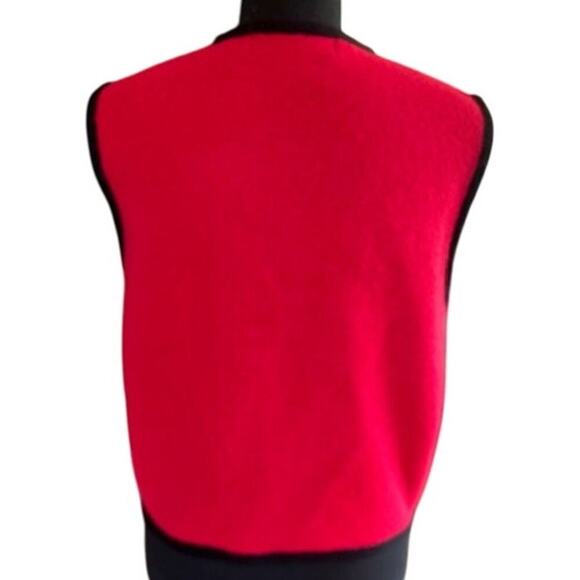 Vintage Herman Geist Red Wool Vest Size Small – Chinese Frog Closure – 100% Wool - Picture 3 of 5